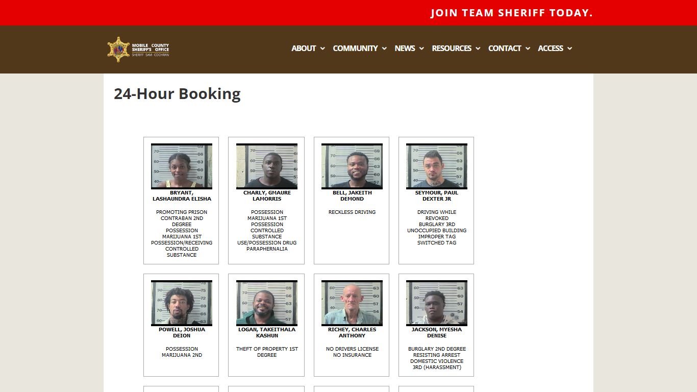 24-Hour Booking | Mobile County Sheriff's Office